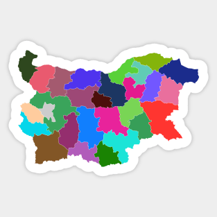 Bulgaria Color Map Sticker